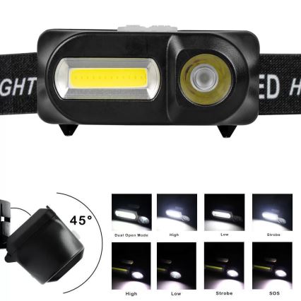LED Uzlādējama lukturīte ar regulējamu spilgtumu 2xLED/5V IP44 210 lm 2000 mAh