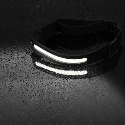LED Uzlādējama galvas lampa ar sensoru, regulējama 2xLED/5V IP44 350 lm 1200 mAh
