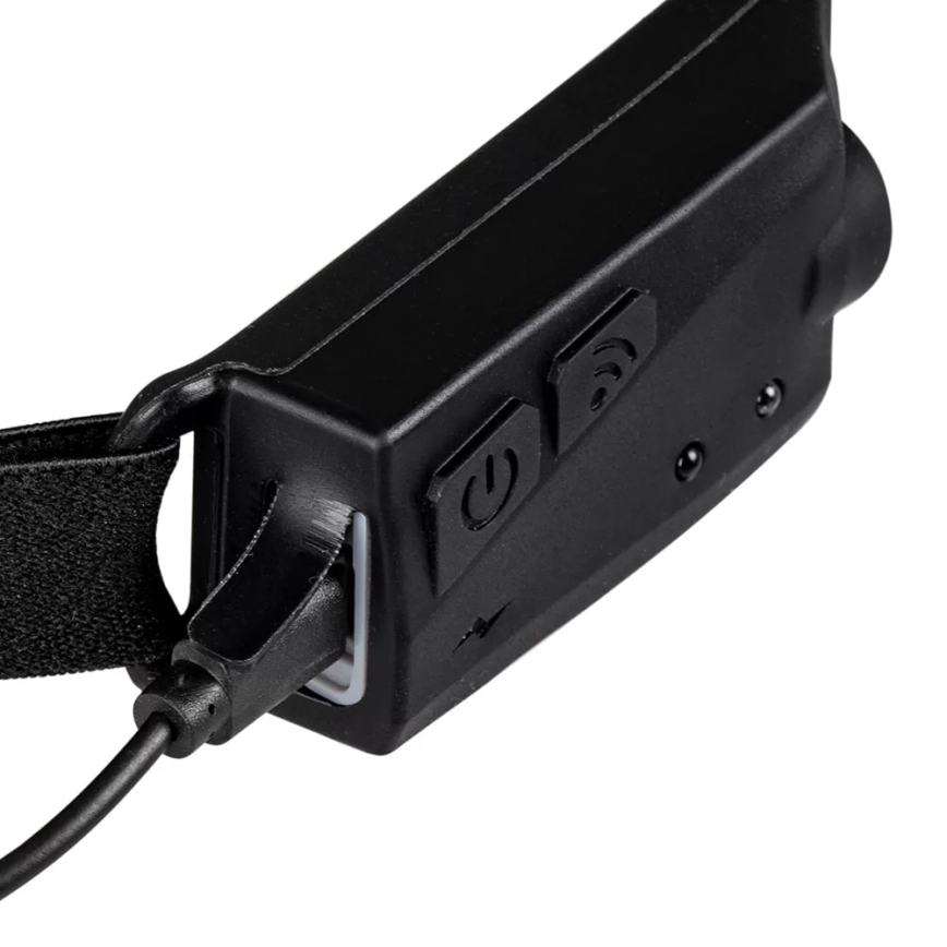 LED Uzlādējama galvas lampa ar sensoru, regulējama 2xLED/5V IP44 350 lm 1200 mAh
