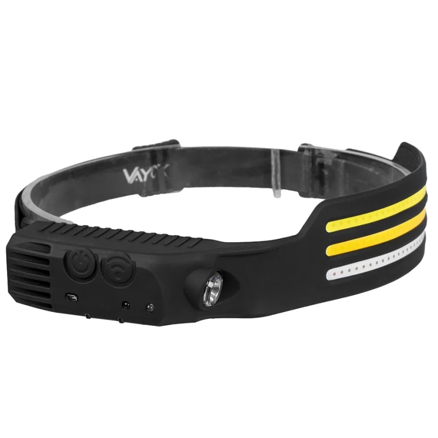 LED regulējama uzlādējama lukturīte ar sensoru un sarkano gaismu 4xLED/5V IP44 300 lm 1200 mAh