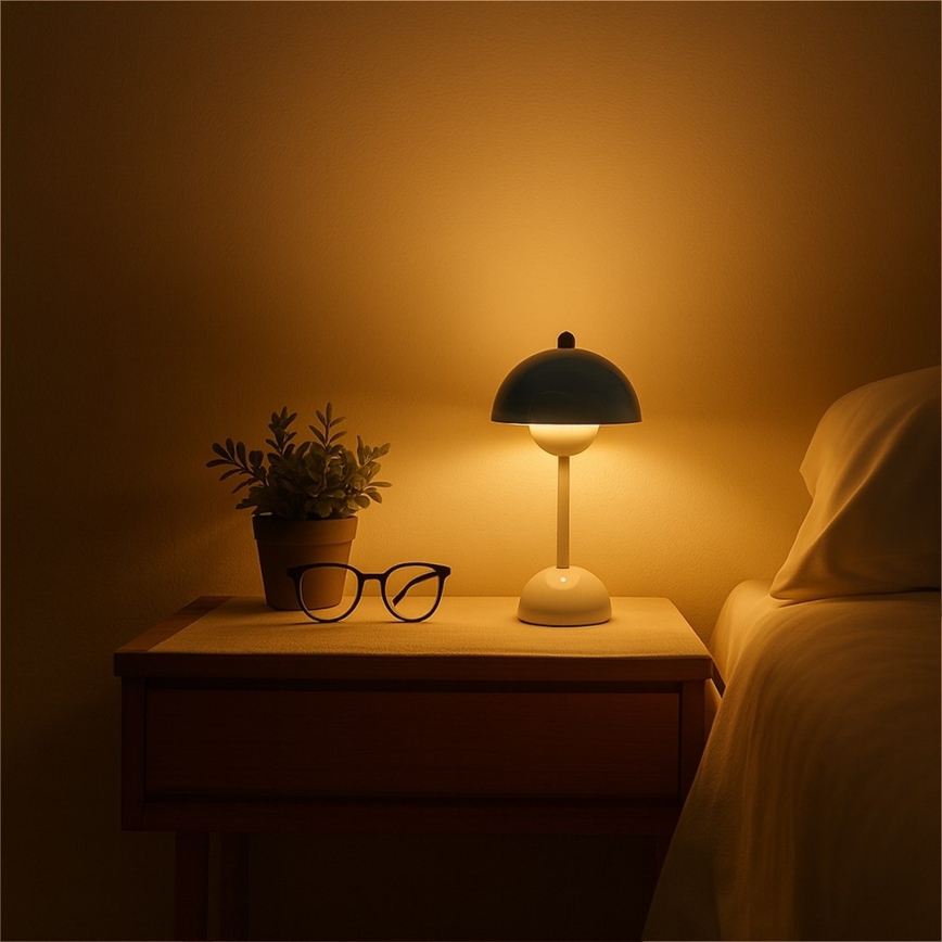 LED uzlādējama skārienjūtīga galda lampa COSTA LED/3W/5V 2400 mAh 3000-6000K balta