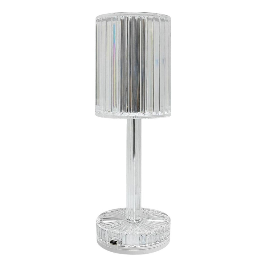 LED uzlādējamā skārienjūtīgā galda lampa SIMPLE LED/1W/5V 2400 mAh 3000-6000K caurspīdīga