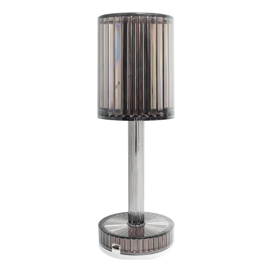 LED uzlādējama skārienjūtīga galda lampa SIMPLE LED/1W/5V 3000-6000K 2400 mAh dūmakaina pelēka