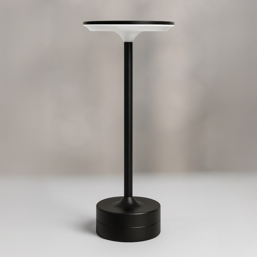 LED uzlādējamā skārienjūtīgā galda lampa TAVOLO LED/2,5W/5V 2400 mAh 3000-6000K melna