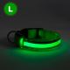 LED Uzlādējama suņu kakla sikna 45-52 cm 1xCR2032/5V/40 mAh zaļa