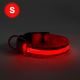 LED Uzlādējama suņu kakla siksna 35-43 cm 1xCR2032/5V/40 mAh sarkana