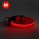 LED Uzlādējama suņu kakla siksna 40-48 cm 1xCR2032/5V/40 mAh sarkana