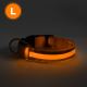 LED Uzlādējama suņu kakla siksna 45-52 cm 1xCR2032/5V/40 mAh oranža
