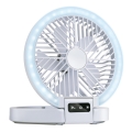 LED uzlādējamais galda ventilators 3,7V 1200 mAh