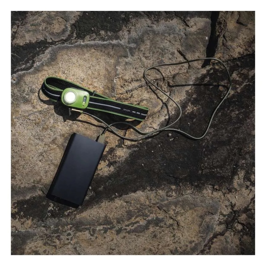 LED uzlādējamais galvas lukturis LED/USB 1600 mAh IPX6