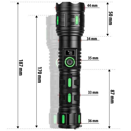 LED lukturis ar regulējamu spilgtumu un powerbankas funkciju LED/20W/5V IP44 1200 lm 5000 mAh