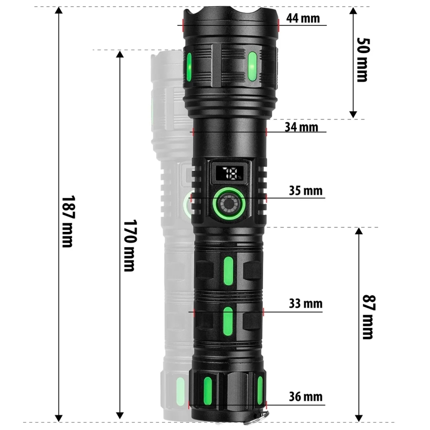LED lukturis ar regulējamu spilgtumu un powerbankas funkciju LED/20W/5V IP44 1200 lm 5000 mAh