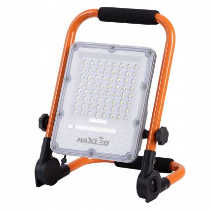 Uzlādējamais LED prožektors ar statīvu un regulējamu spilgtumu LED/100W/3,2V 4500K 10000 mAh IP65 oranžs
