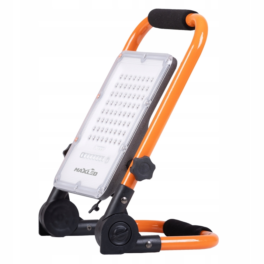 Uzlādējamais LED prožektors ar statīvu un regulējamu spilgtumu LED/100W/3,2V 4500K 10000 mAh IP65 oranžs