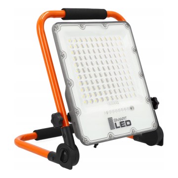 LED uzlādējamais prožektors ar statīvu LED/100W/3,2V 5000K 5000 mAh IP65 oranžs