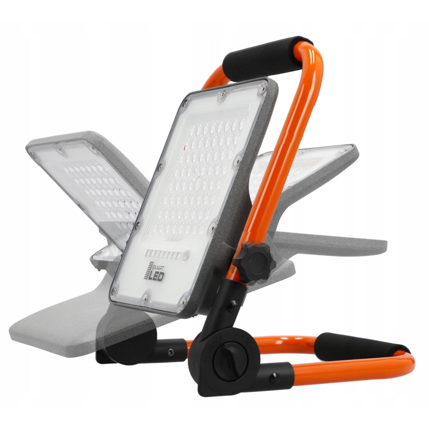LED uzlādējamais prožektors ar statīvu LED/100W/3,2V 5000K 5000 mAh IP65 oranžs