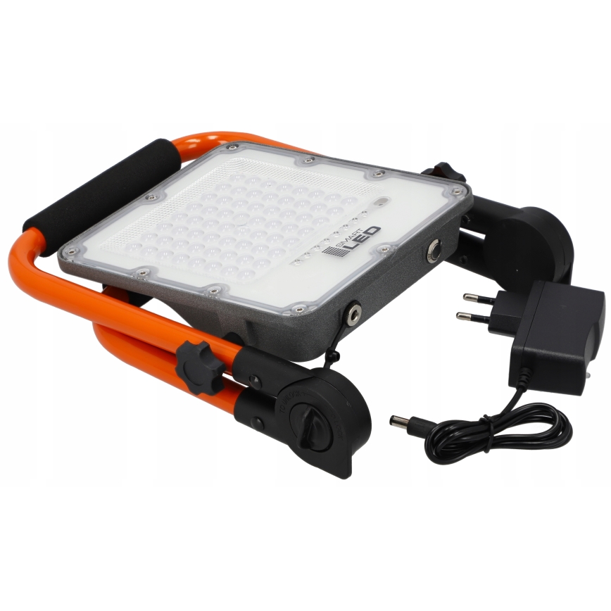 LED uzlādējamais prožektors ar statīvu LED/100W/3,2V 5000K 5000 mAh IP65 oranžs