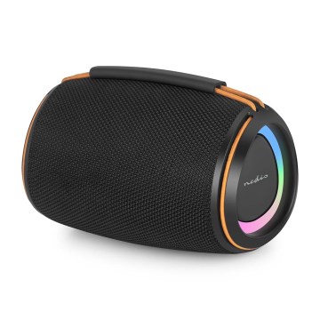 LED uzlādējamais skaļrunis 40 W/1200 mAh IPX4, melns