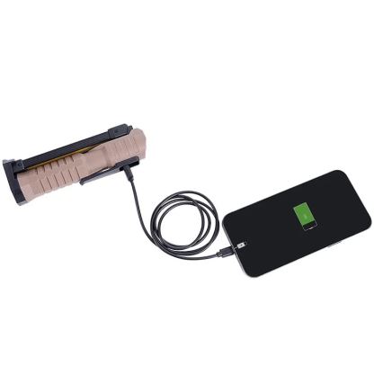 LED Aptumšojama uzlādējams darba lukturītis ar lādētājakumulatora funkciju LED/4W/5V IPX4 600 spīdīgs 2000 mAh
