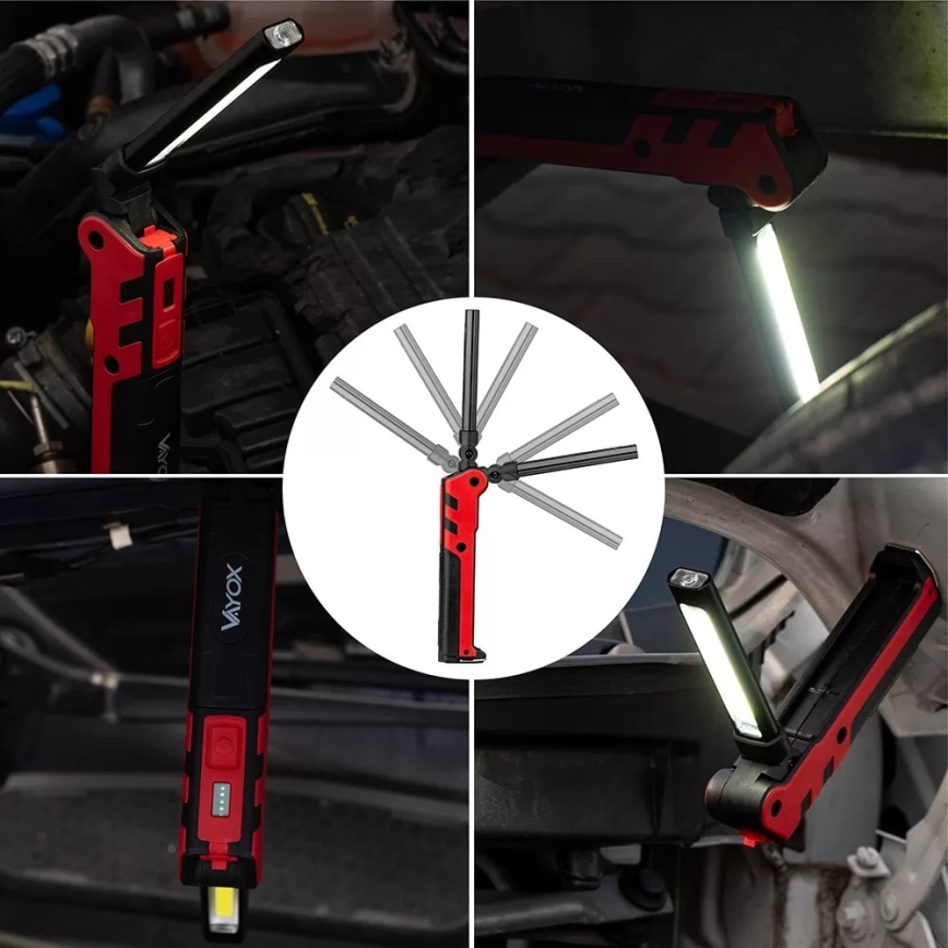 LED Uzlādējams darba lukturis LED/5W/5V IPX2 360 spīdīgs 2000 mAh