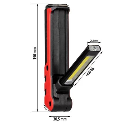 LED Uzlādējams darba lukturis LED/5W/5V IPX2 360 spīdīgs 2000 mAh