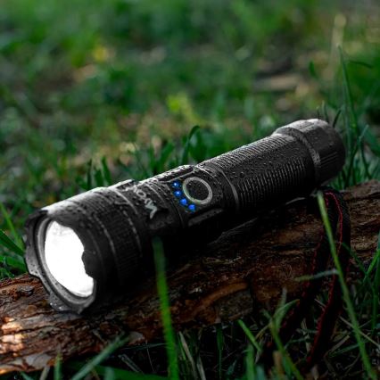 LED Aptumšojams uzlādējams lukturītis ar lādētājakumulatoru funkcija LED/10W/5V IPX4 600 spīdīgs 2000 mAh