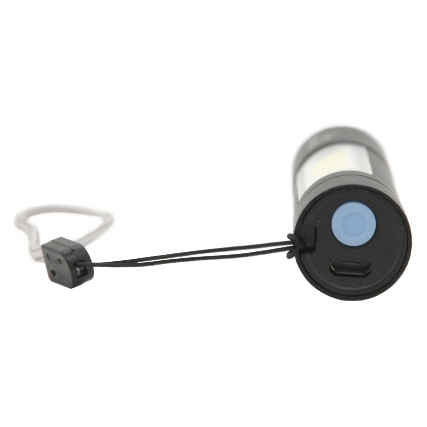 LED Uzlādējams lukturis LED/400mAh melns