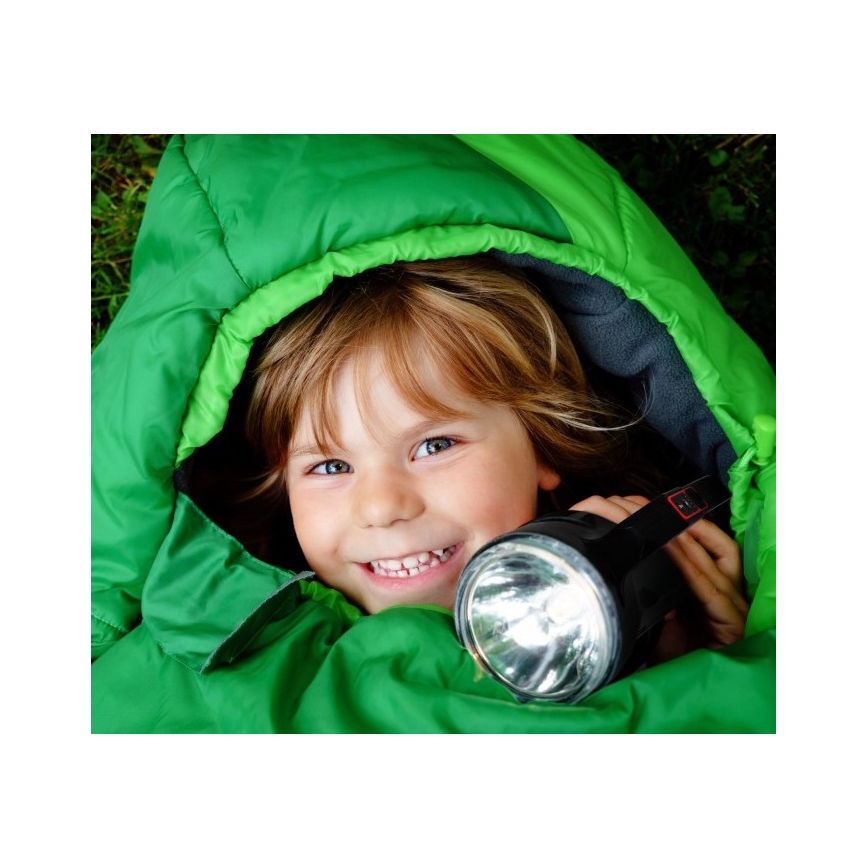 LED uzlādējams lukturis LED/5V 500 lm 1200 mAh melns