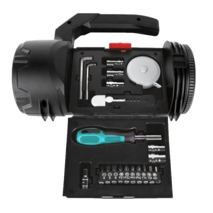 LED uzlādējams lukturis LED/5V 500 lm 1200 mAh melns