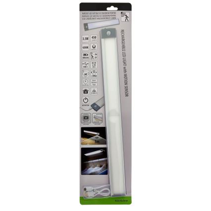 LED Uzlādējams mēbeļu apgaismojums ar sensoru LED/3,5W/5V USB 800 mAh 4200K 46 cm