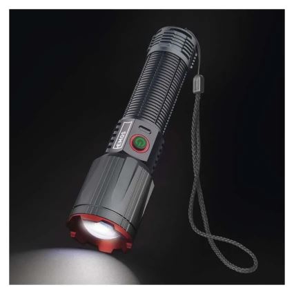 LED uzlādējams metāls lukturītis LED/5V 3000 spīdīgs 5000 mAh IP43
