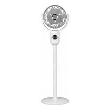 LED uzlādējams ventilators uz statīva ar LED apgaismojumu LED/4,8W/5V USB 7200 mAh balts + tālvadības pults