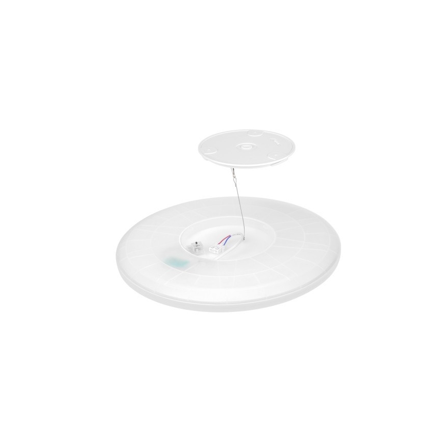 LED vannas istabas gaismeklis ar kustības un krēslas sensoru NIVERA LED/12W/230V IP54 3000/4000/6000K Ø 22,5 cm balts + tālvadības pults