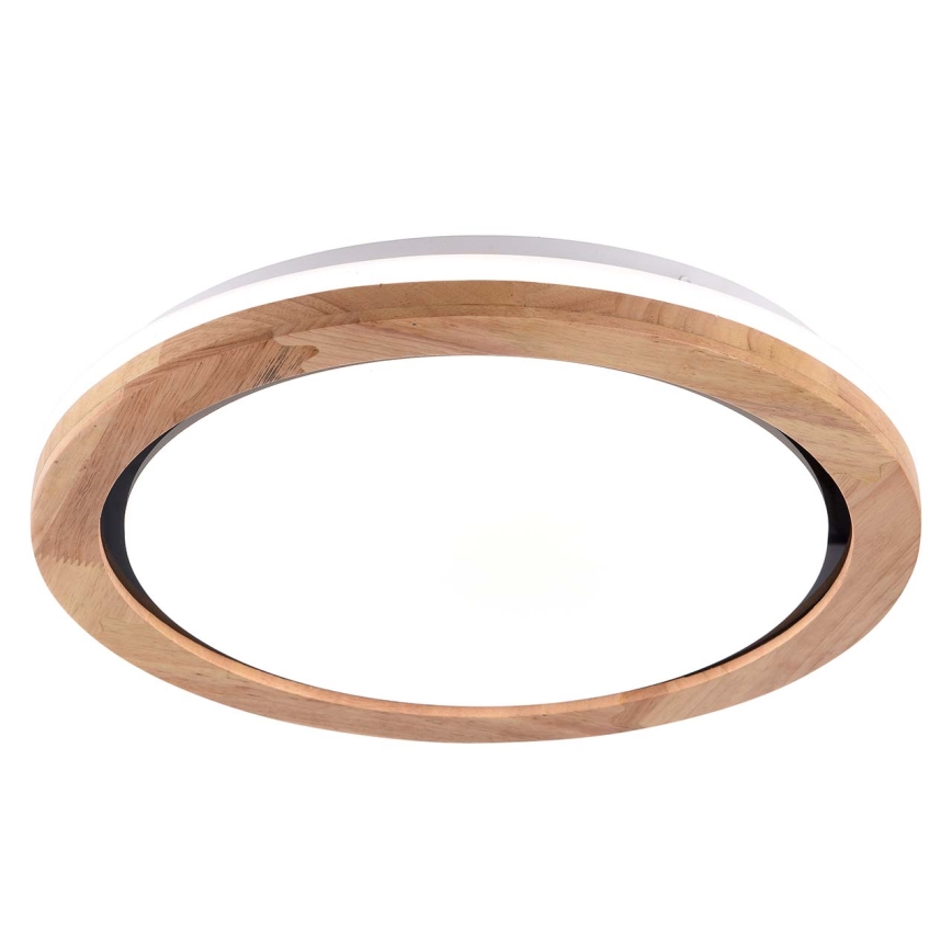 Vannas istabas koka griestu LED gaismeklis 24W/230V Ø 39 cm IP44, ozols