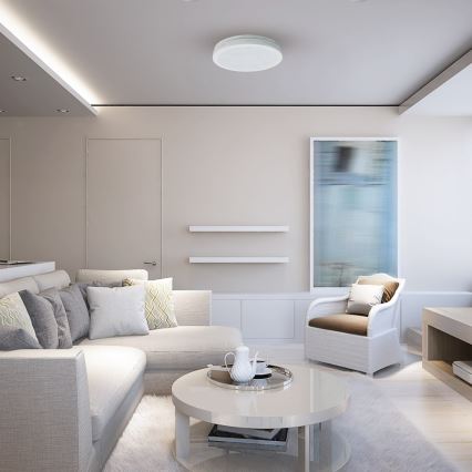 LED vannas istabas griestu gaismeklis MARLON LED/36W/230V Ø 30 cm IP54 balts