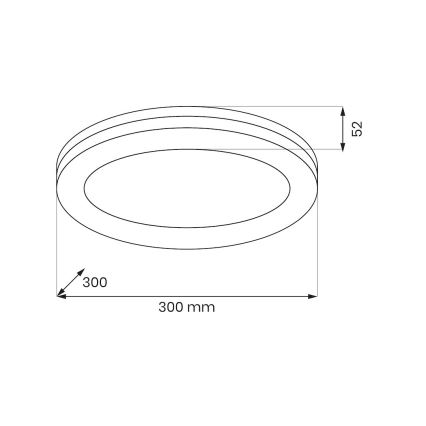 LED vannas istabas griestu gaismeklis MARLON LED/36W/230V Ø 30 cm IP54 balts