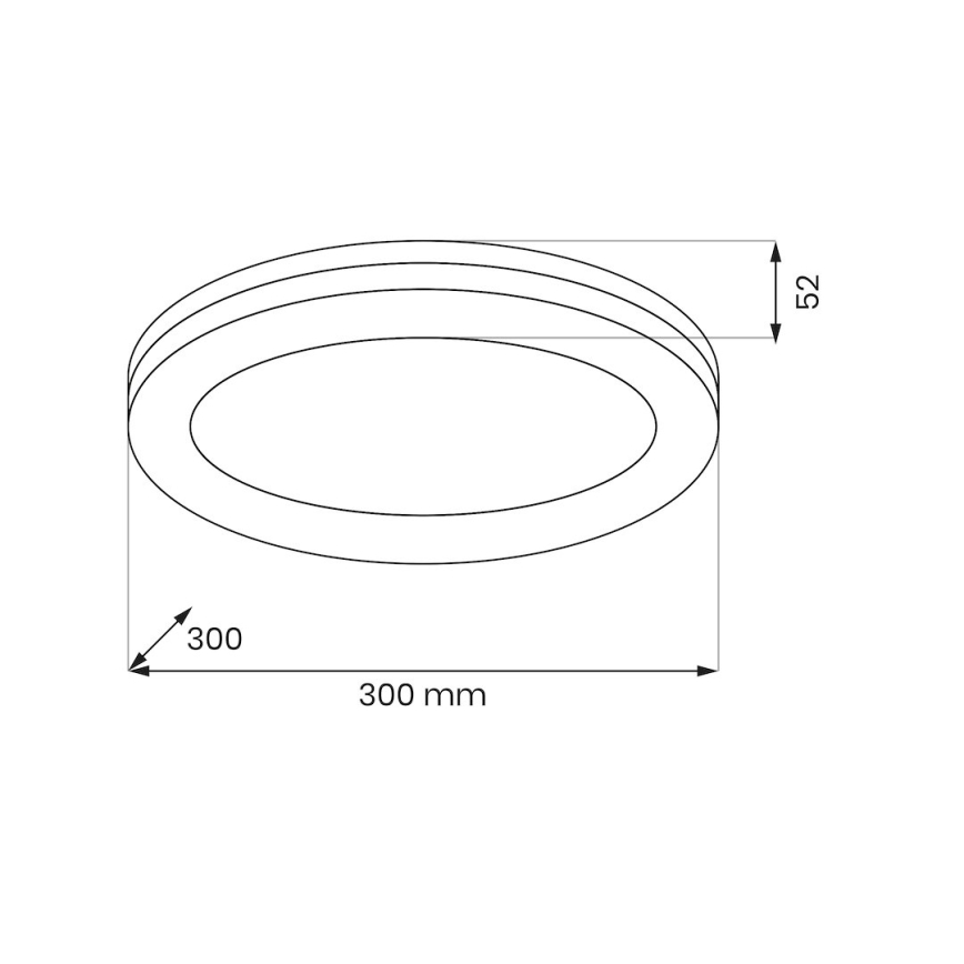 LED vannas istabas griestu gaismeklis MARLON LED/36W/230V Ø 30 cm IP54 balts