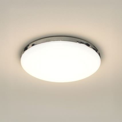 LED vannas istabas griestu gaismeklis MAYA LED/15W/230V Ø 33 cm IP44 spīdīgs hroms