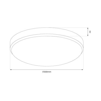 LED vannas istabas griestu gaismeklis MAYA LED/15W/230V Ø 33 cm IP44 spīdīgs hroms