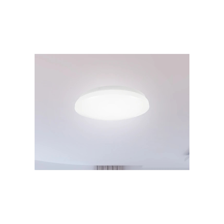 LED vannas istabas griestu gaismeklis OPAL, 12W/230V, Ø 24,5 cm, IP44, balts