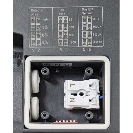 LED Vannas istabas griestu lampa ar sensoru ELLÉ LED/24W/230V 3000/4000/6500K 26x26 cm IP54 antracīta