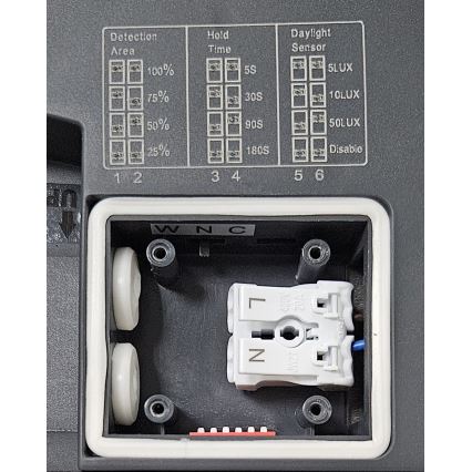 LED Vannas istabas griestu lampa ar sensoru ELLÉ LED/24W/230V 3000/4000/6500K d. 26 cm IP54 antracīta