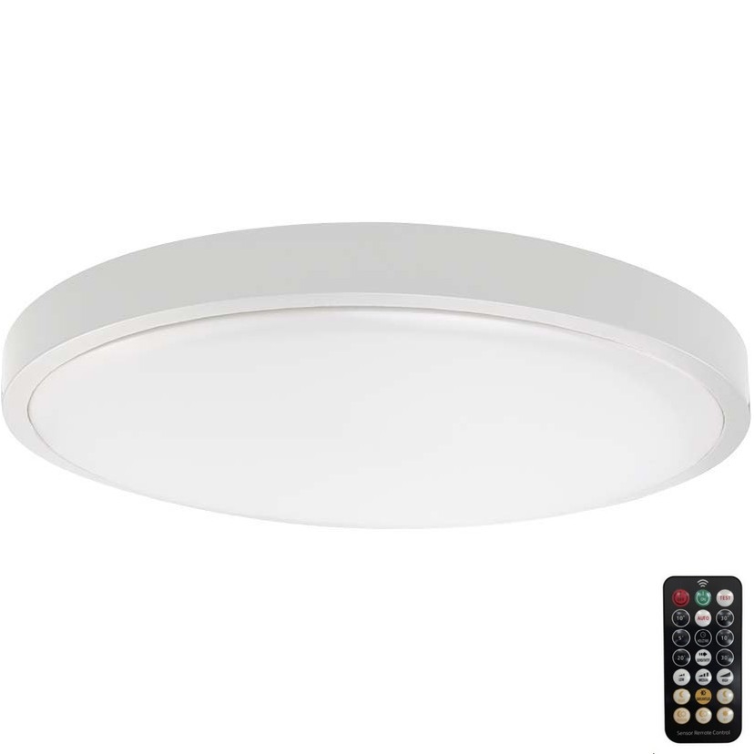 LED Vannas istabas griestu lampa ar sensoru LED/18W/230V 3000K IP44 balta + tālvadības pults