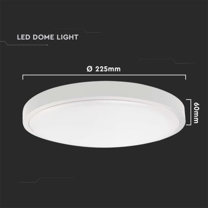 LED Vannas istabas griestu lampa ar sensoru LED/18W/230V 4000K IP44 d. 22,5 cm balta