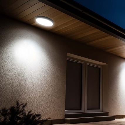 LED Vannas istabas griestu lampa ar sensoru LED/18W/230V 4000K IP44 melna + tālvadības pults