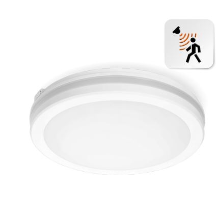 LED Vannas istabas griestu lampa ar sensoru LED/18W/230V 3000/4000/6500K IP65 d. 30 cm balta + tālvadības pults