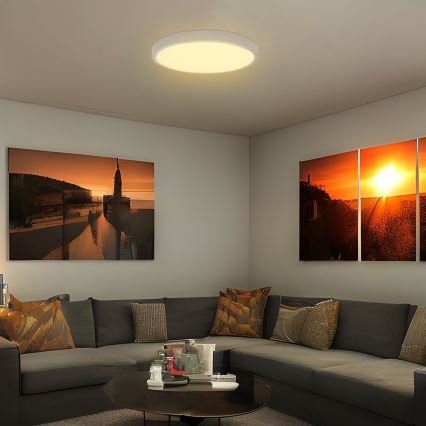 LED Vannas istabas griestu lampa ar sensoru SAMSUNG CHIP LED/18W/230V IP44 3000K d. 29 cm balta + tālvadības pults