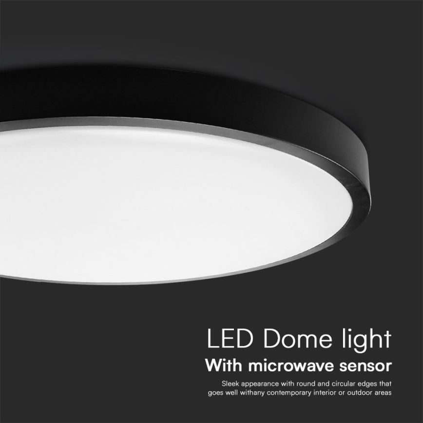 LED Vannas istabas griestu lampa ar sensoru SAMSUNG CHIP LED/24W/230V IP44 4000K d. 35 cm + tālvadības pults