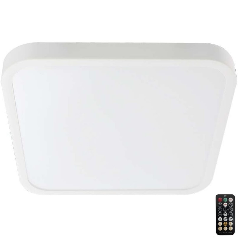 LED Vannas istabas griestu lampa ar sensoru LED/36W/230V 4000K IP44 42x42 cm balta + tālvadības pults