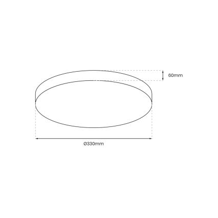 LED Vannas istabas griestu lampa ar sensoru MAYA LED/13W/230V IP44 melna